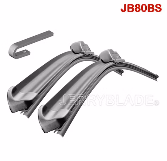 Jb80BS 후크 플랫 와이퍼, 범용 빔 블레이드 소프트 프레임리스 앞유리 와이퍼 자동차 와이퍼 자동차 부품 자동차 액세서리 앞유리 와이퍼 프리미엄 천연 고무
